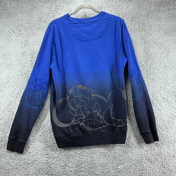Slowbucks Men's‎ Medium Blue Crewneck Sweatshirt Die Dipped Hip Hop - Picture 9 of 11